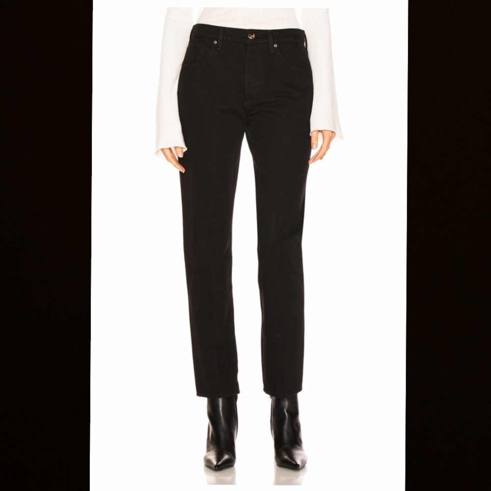 Goldsign benefit in press painted black jeans 27